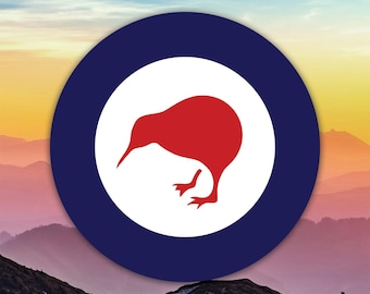 Royal New Zealand Air Force Roundel Sticker Decal / Die Cut / Many Sizes / Weatherproof / Made in USA