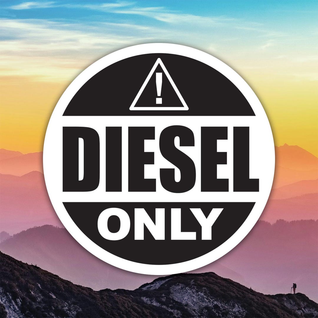 Diesel Only Sticker Decal / Die Cut / Many Sizes / Weatherproof / Made ...