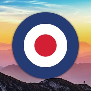 RAF Roundel Sticker Decal / Die Cut / Many Sizes / Weatherproof / Made in USA