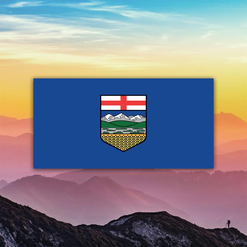 Flagging Notebook Alberta Flag Stickers - Etsy