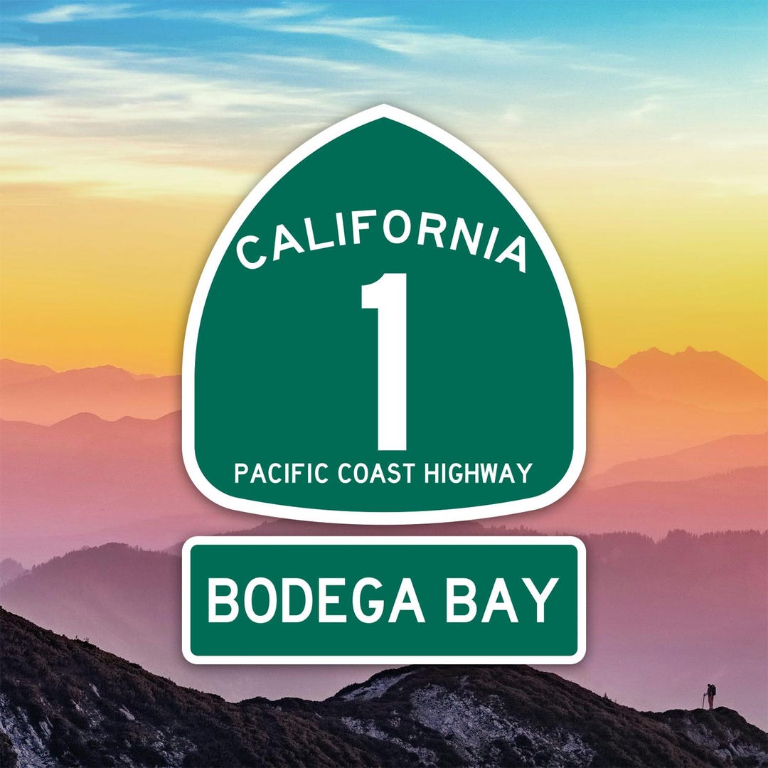 PCH 1 Bodega Bay Sign Sticker Decal / Die Cut / Many Sizes ...