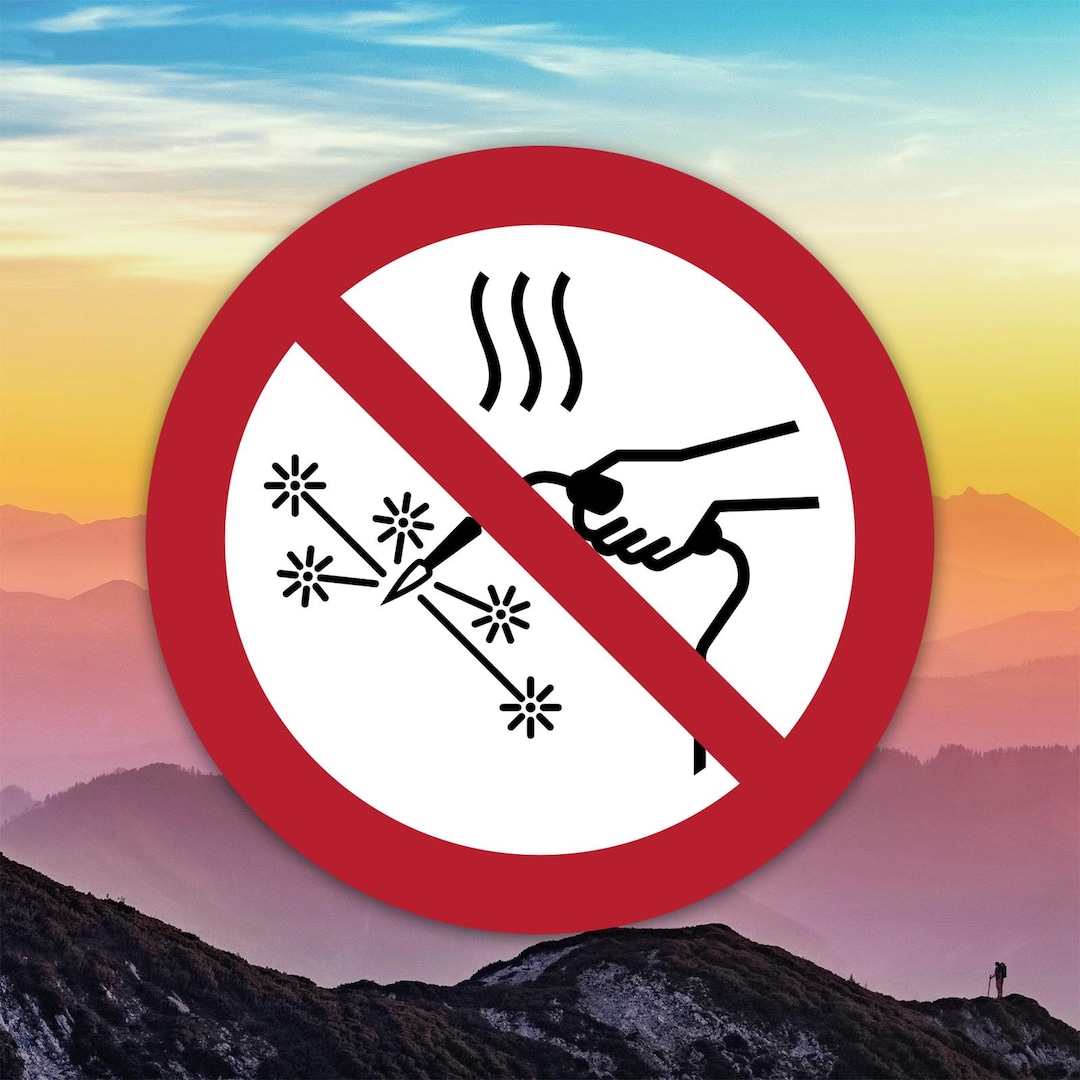 Rvus Sticker P039 - Hot Works Prohibited Sticker Decal / Die Cut / Many Sizes ...