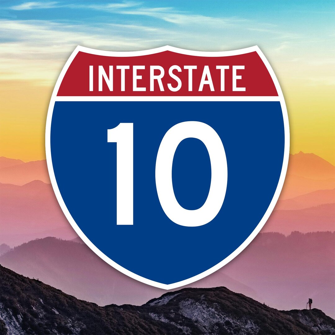 Phase 10 Sticker I-10 Interstate 10 Sign Sticker Decal / Die Cut / Many Sizes ...
