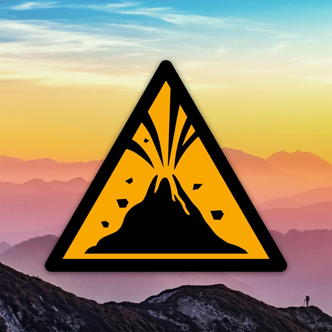 W075 - Active Volcano Zone Sticker Decal / Die Cut / Many Sizes ...