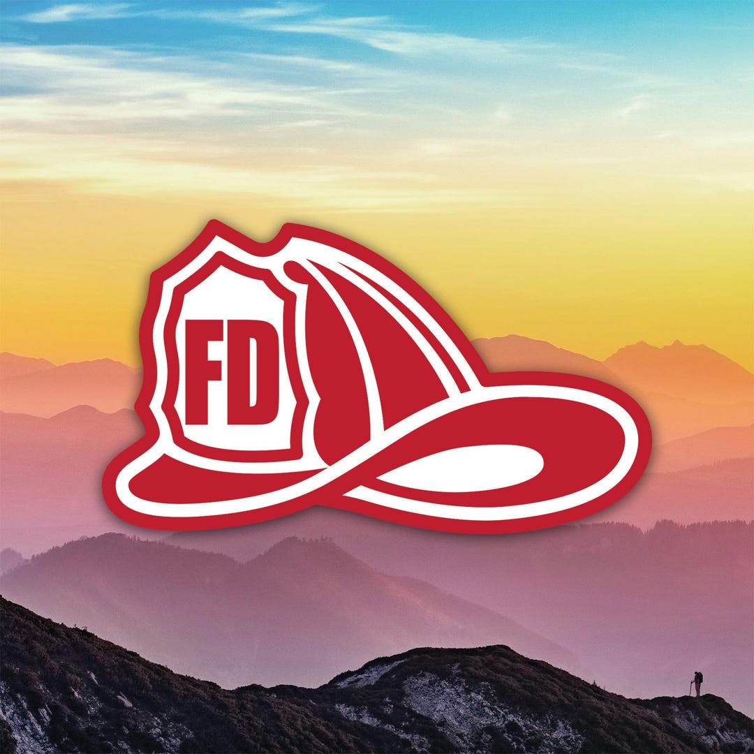 FD Fire Department Helmet Sticker Decal / Die Cut / Many Sizes ...