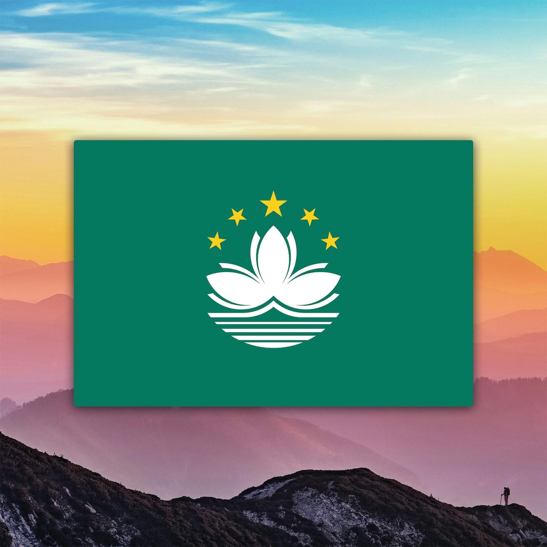 Macau Flag Sticker Decal / Die Cut / Many Sizes / Weatherproof / Made ...