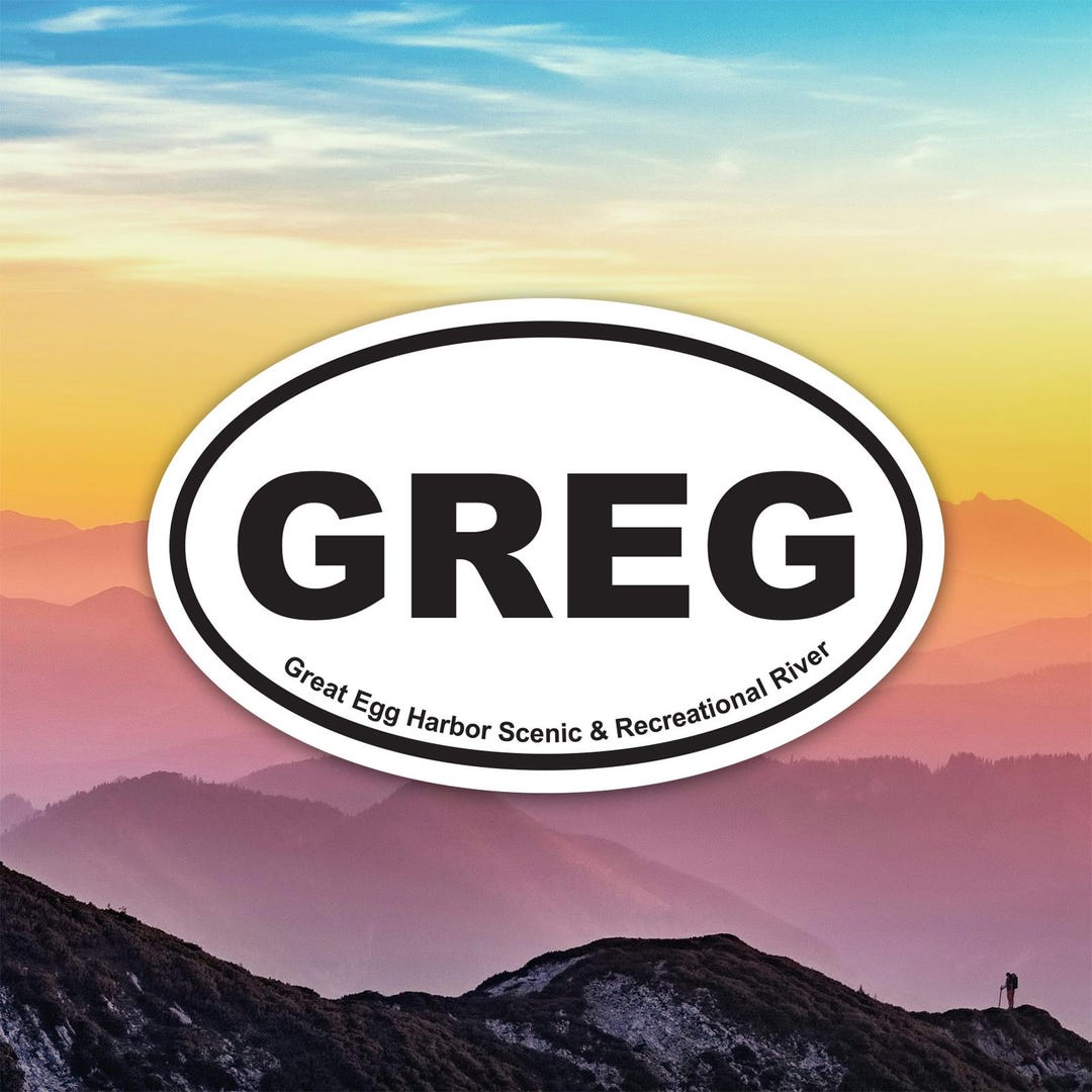Greg Sticker GREG Great Egg Harbor Scenic & Recreational River Sticker Decal / Die ...