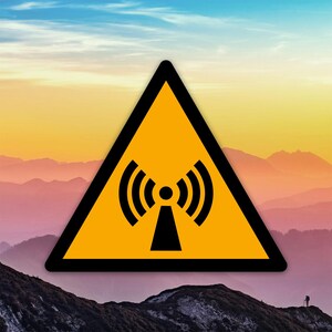 W005 - Non-Ionizing Radiation Sticker Decal / Die Cut / Many Sizes / Weatherproof / Made in USA