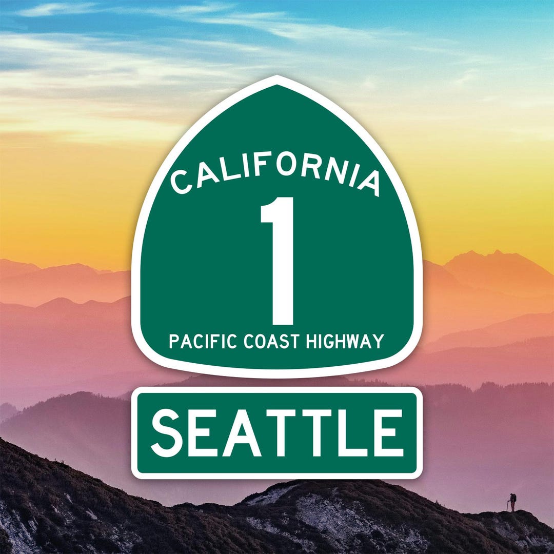 PCH 1 Seattle Sign Sticker Decal / Die Cut / Many Sizes / Weatherproof ...