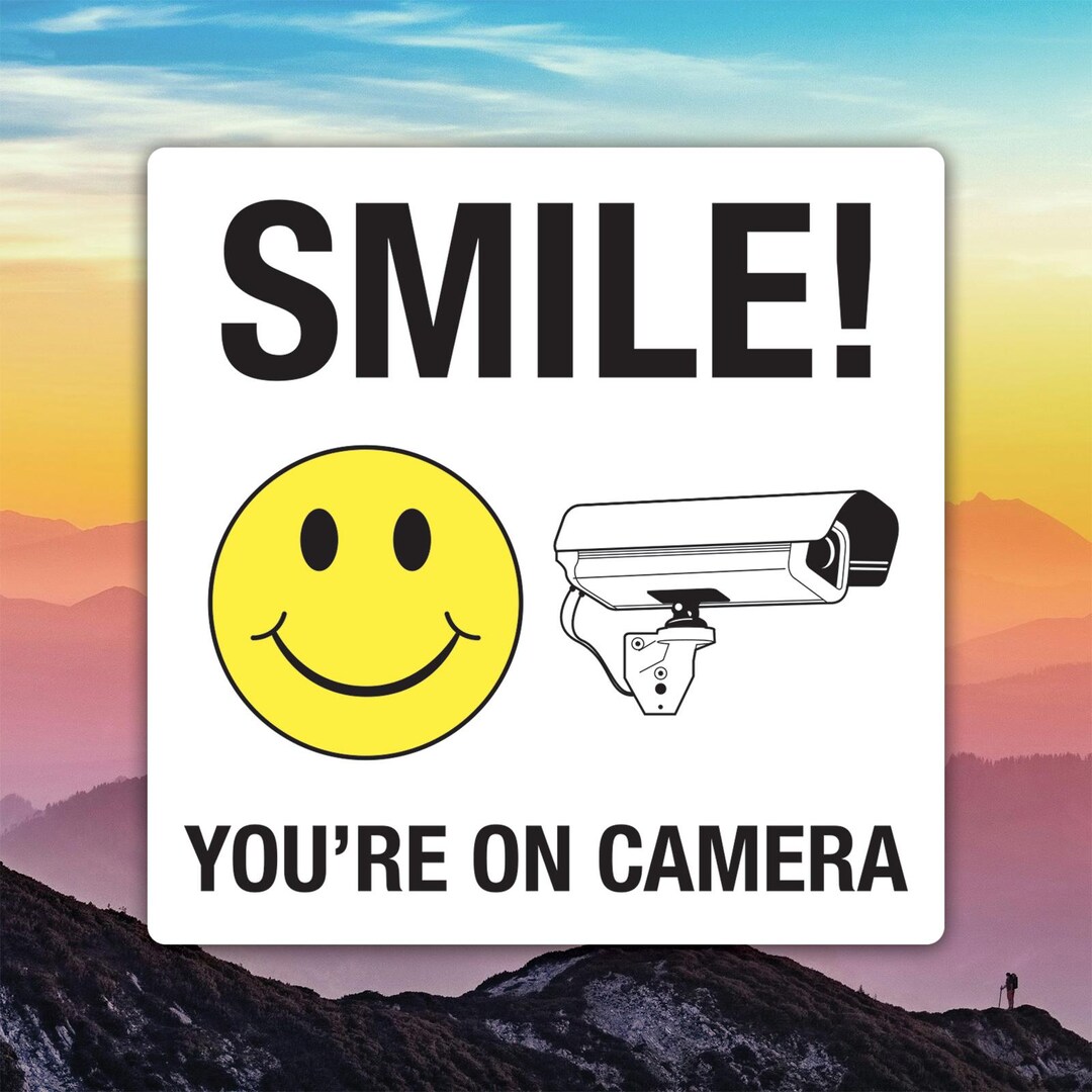 Smile You're on Camera Sticker Decal / Die Cut / Many Sizes ...