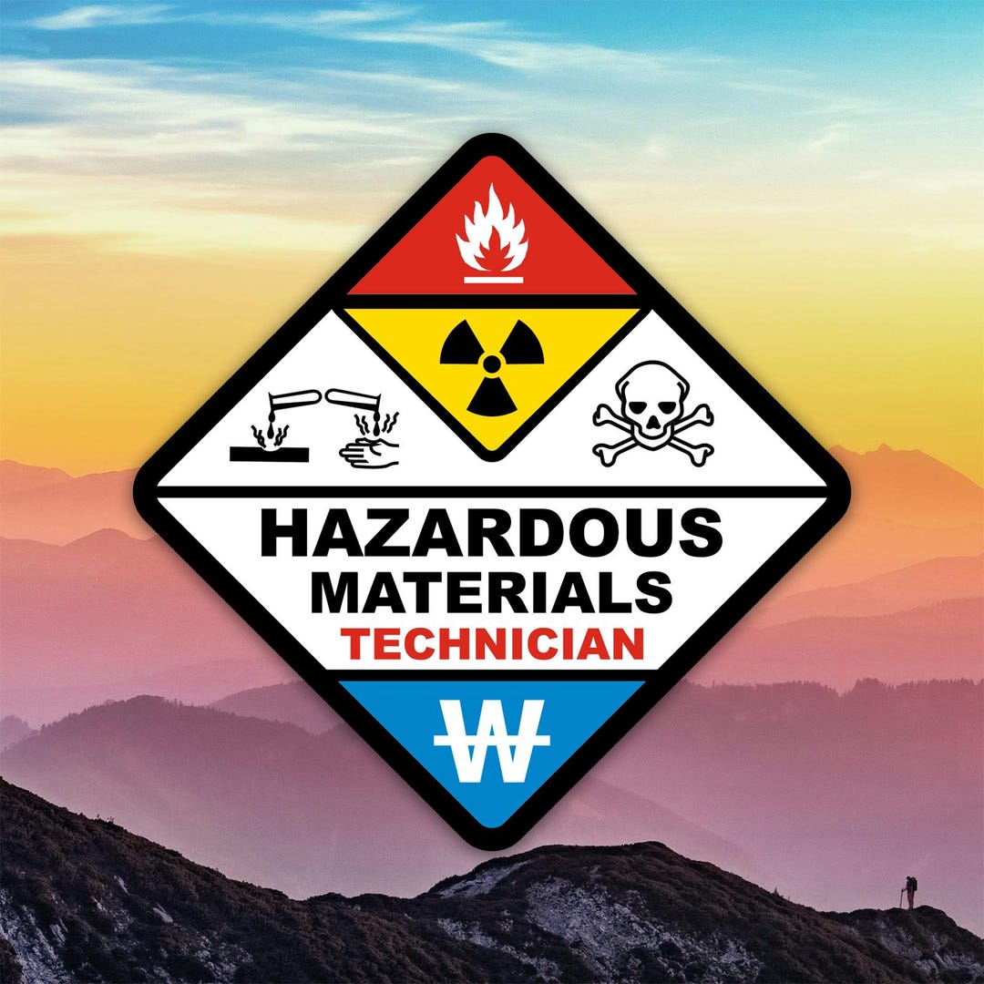 Material Handler Sticker Haz Mat Hazardous Materials Technician Tech Sticker Decal / Die Cut ...