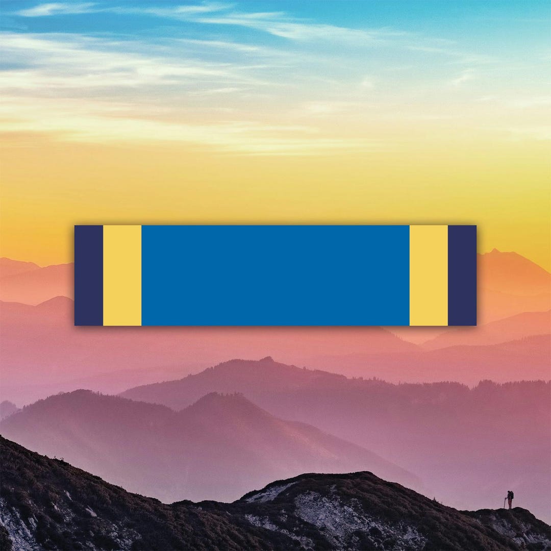 Aerial Achievement Medal Ribbon Sticker Decal / Die Cut / Many Sizes ...