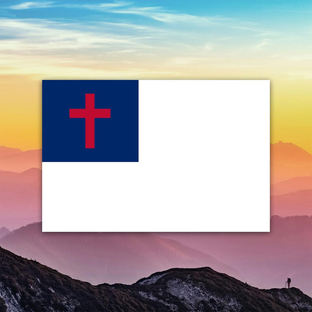 Christian Flag Sticker Decal / Die Cut / Many Sizes / Weatherproof ...