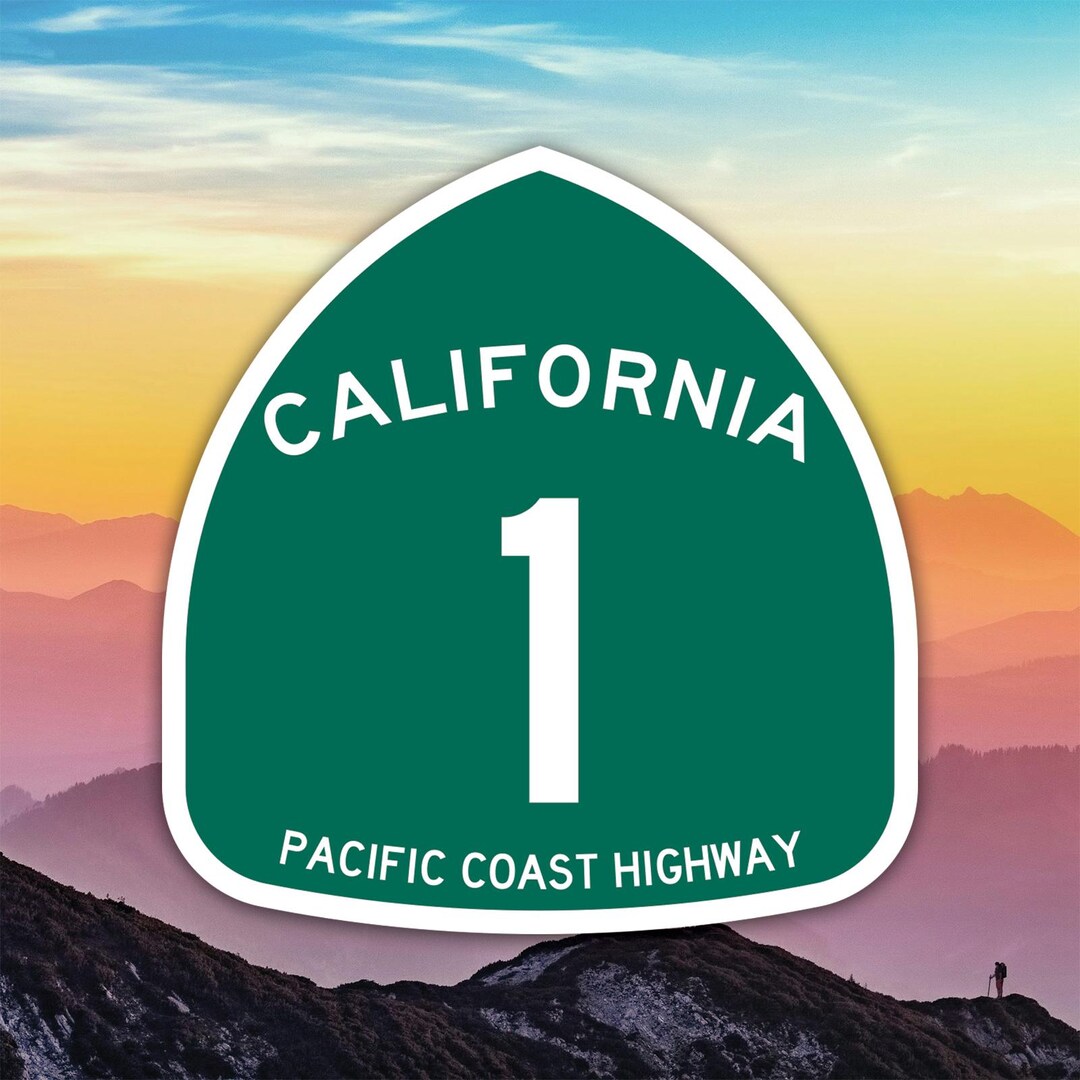 PCH Pacific Coast Highway Sign Sticker Decal / Die Cut / Many Sizes ...