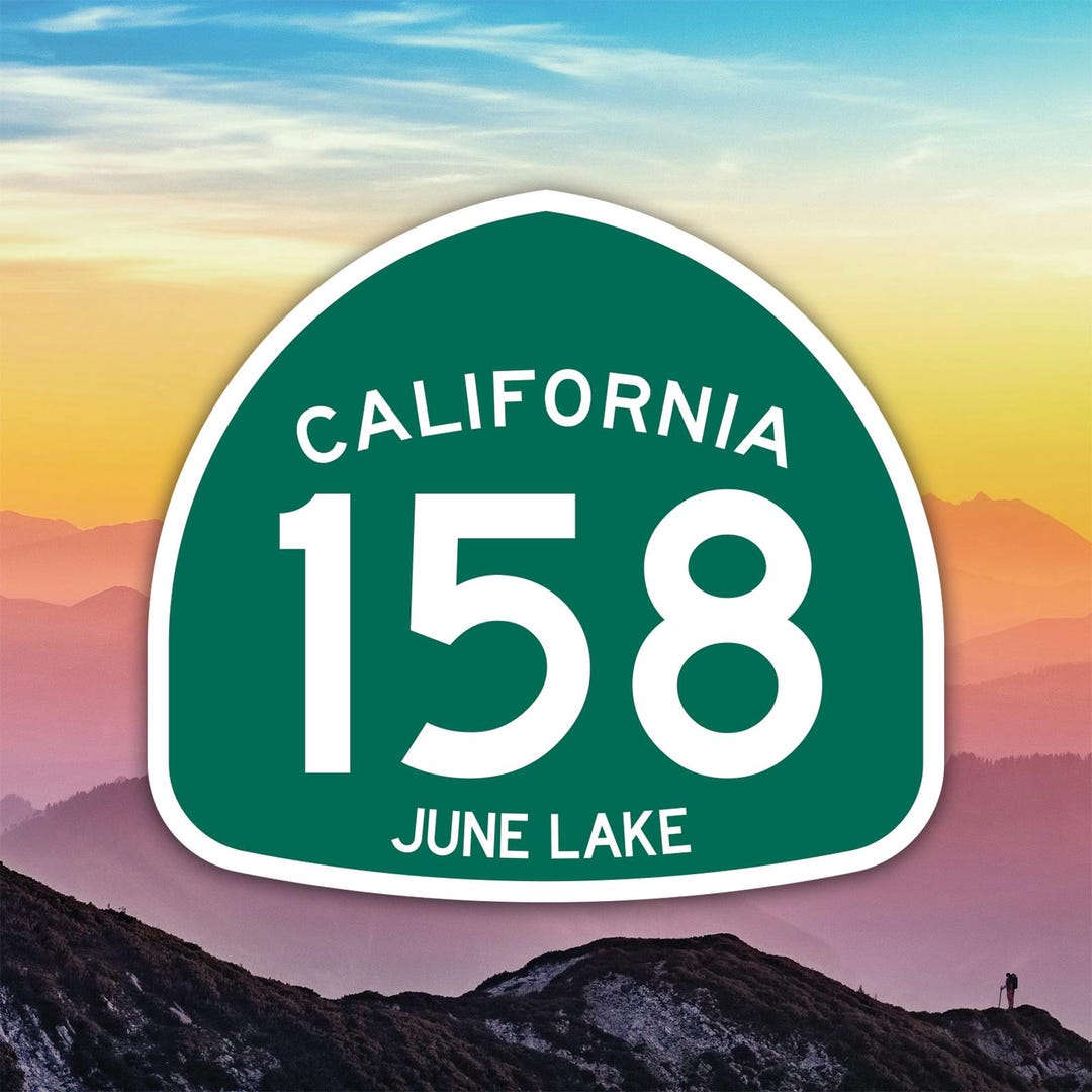 June Lake State Route 158 Sticker Decal / Die Cut / Many Sizes ...