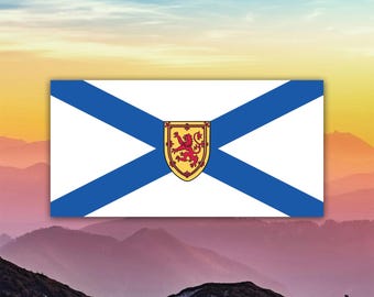 Nova Scotia Flag Sticker Decal / Die Cut / Many Sizes / Weatherproof / Made in USA