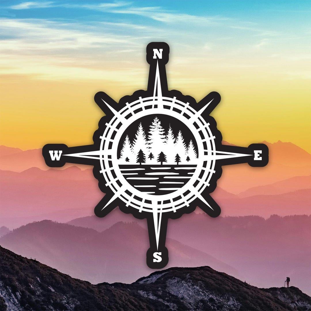 Compass Sticker Decal / Die Cut / Many Sizes / Weatherproof / Made in ...