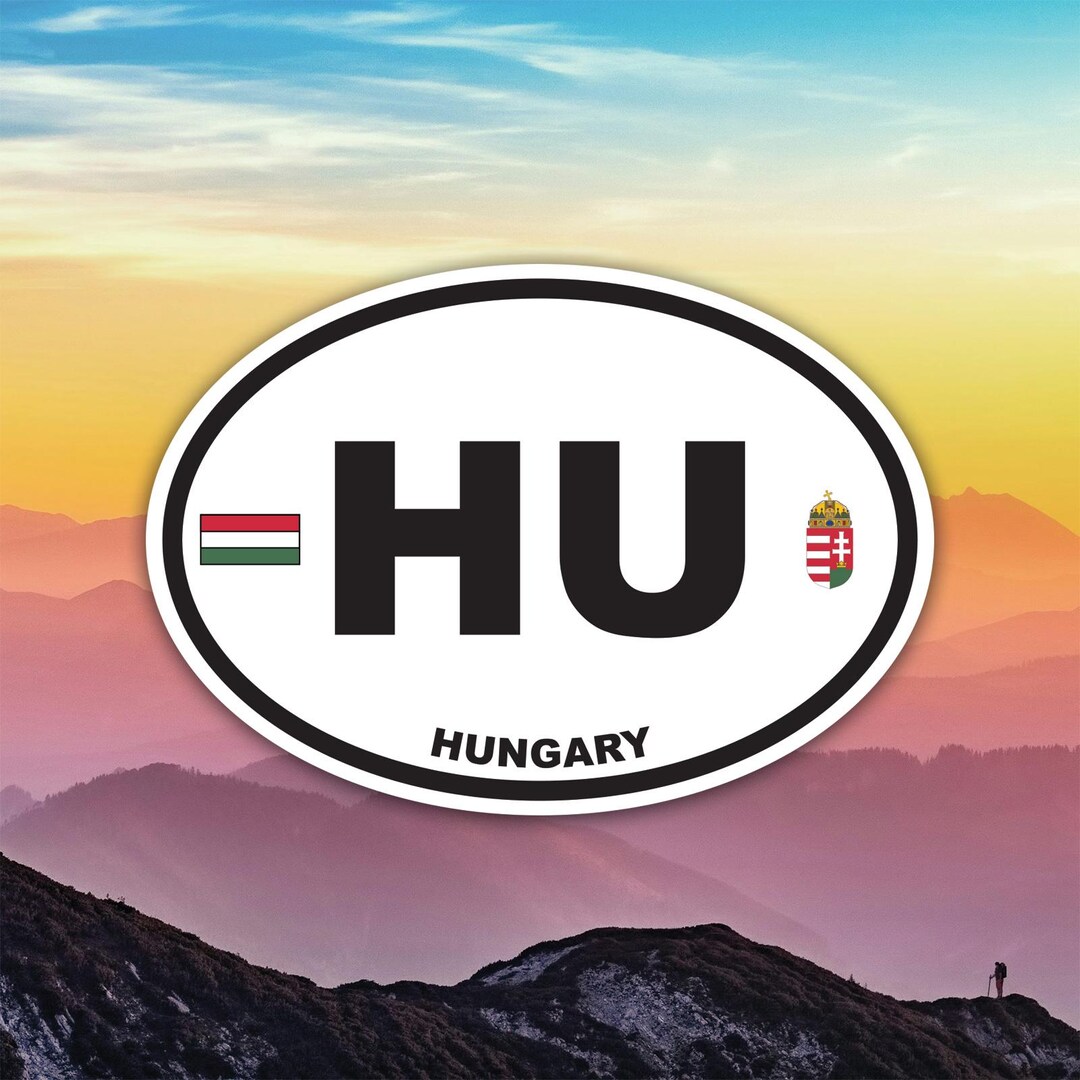 Hungarian Country Code Euro HU V2 Sticker Decal / Die Cut / Many Sizes ...