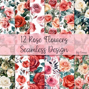 Conception sans couture de papier numérique rose aquarelle