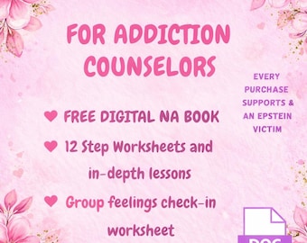 Addiction Group Worksheet & Free NA book