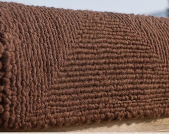 Custom Pulled Wool Saddle Pad | Handmade Western Horse Pad, Ranch Trail Performance (32"x32")