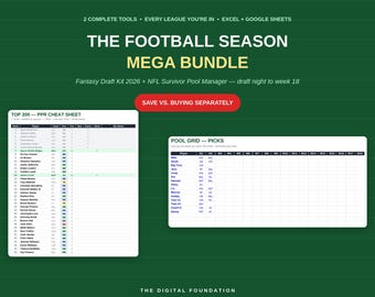 Kit per il draft di Fantasy Football e gestore del pool Survivor (Excel, Fogli Google)