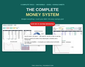 個人財務管理スプレッドシートセット｜予算管理、借金返済、貯蓄トラッカー（Excel、Googleスプレッドシート）