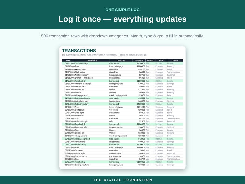 Ultimat budgetark | Excel, Google Sheets, skuldbetalning, räkningsspårning (digital nedladdning) bild 5