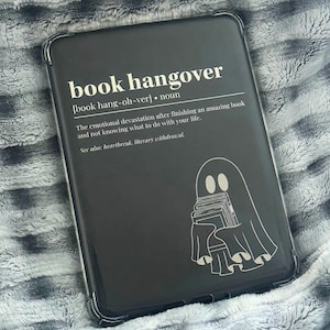 Book Hangover Kindle Insert, Funny Reader Accessory, Moody Ghost Design (PDF Download)