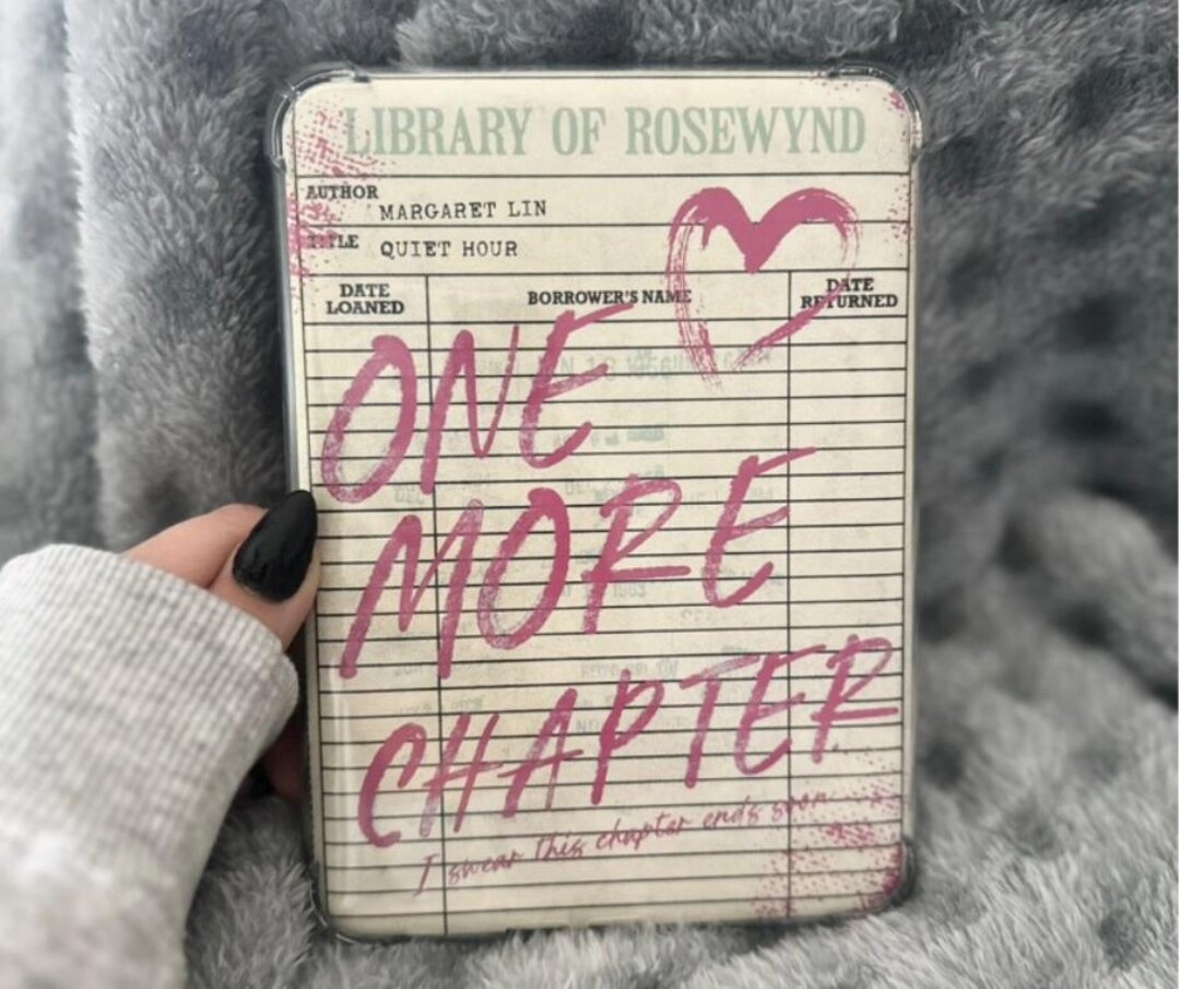 One More Chapter Kindle Insert, Book Lover Kindle Cover Insert | Reader ...