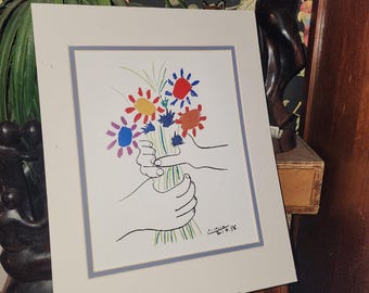 ピカソ「平和の花束」プリント • 1958年 リトグラフ ウォールアート