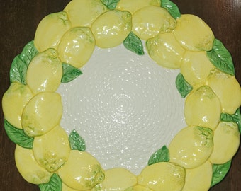 Embossed Lemons, Multimotif, Basketweave Pattern: Lemons by Fitz & Floyd