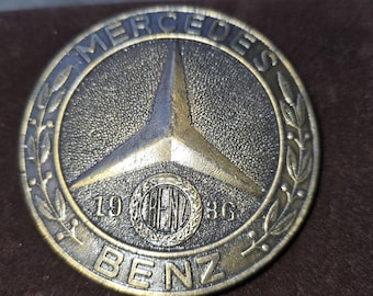 Klamra do paska z mosiądzu Mercedes Benz z emblematem gwiazdy z 1936 r., vintage, lata 70.