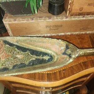 MCM Folk Art Painted Open Haard Kachel Sierlijke Vintage
