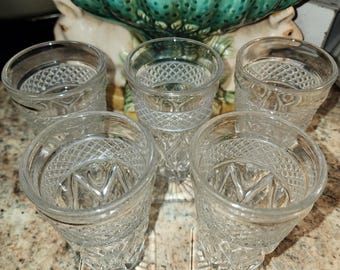 Imperial Cape Cod Clear 5” Footed Parfaits  set of 5