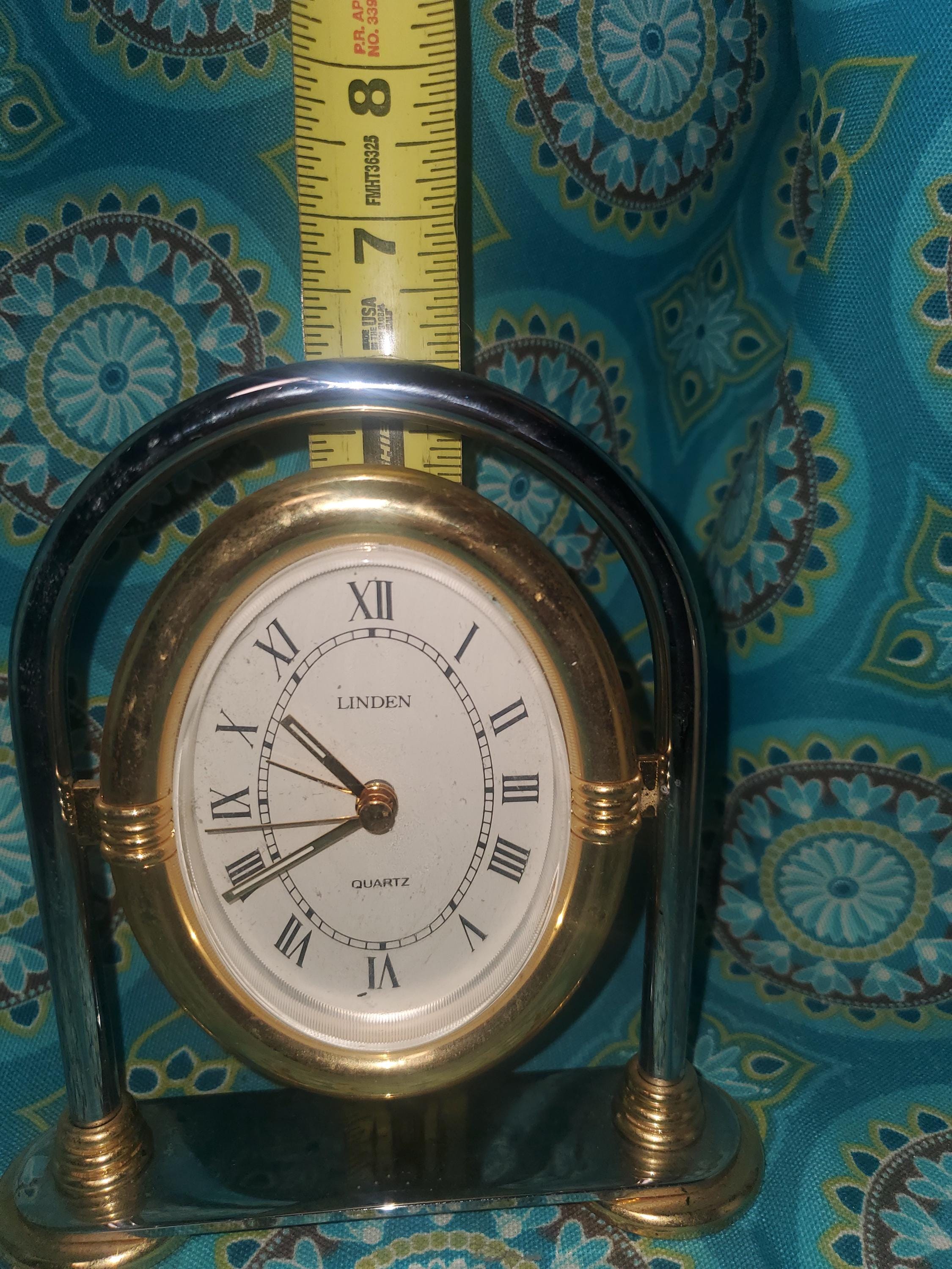 Linden Quartz Brass and Chrome Alarm Clock - Etsy