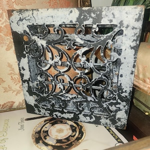 Cast Iron Antique Heating Floor Grate Vent Register Cover