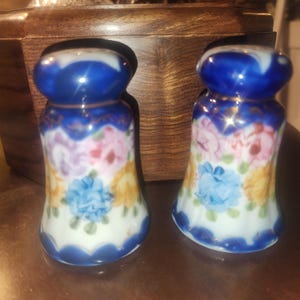 Beautiful vintage floral salt and pepper shaker