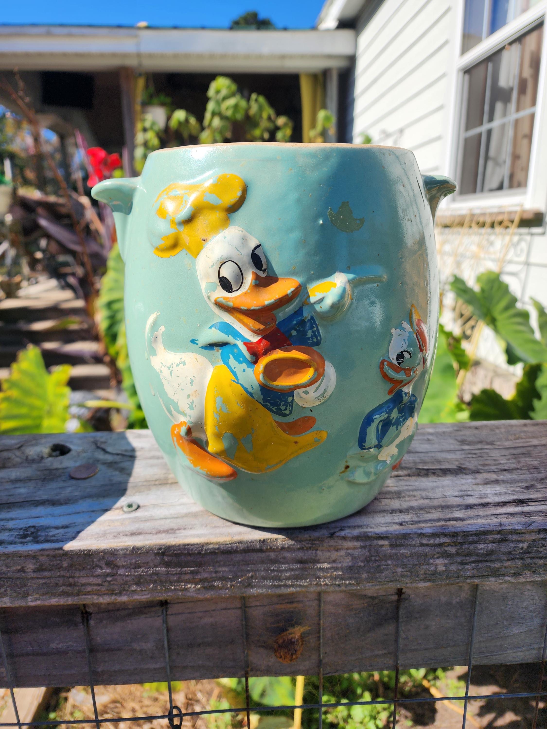 Vintage 1950's Walt Disney Donald Duck and Nephew Cookie Jar ( No