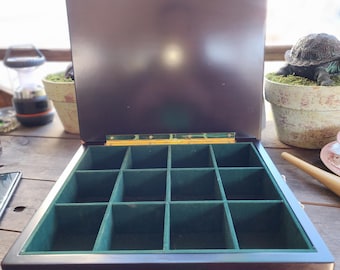 Baúl de té vintage de Bombay Company con forro de madera y terciopelo ¡¡¡LEA!!!