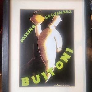 Póster vintage de comida italiana de pasta Buitoni de 1928, impresión de estilo retro, decoración de pared, arte enmarcado.
