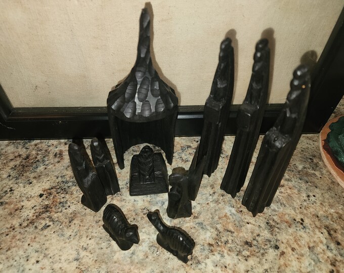 Nativity Set African Nativity Set African Sculpture Ethnic Nativity Set