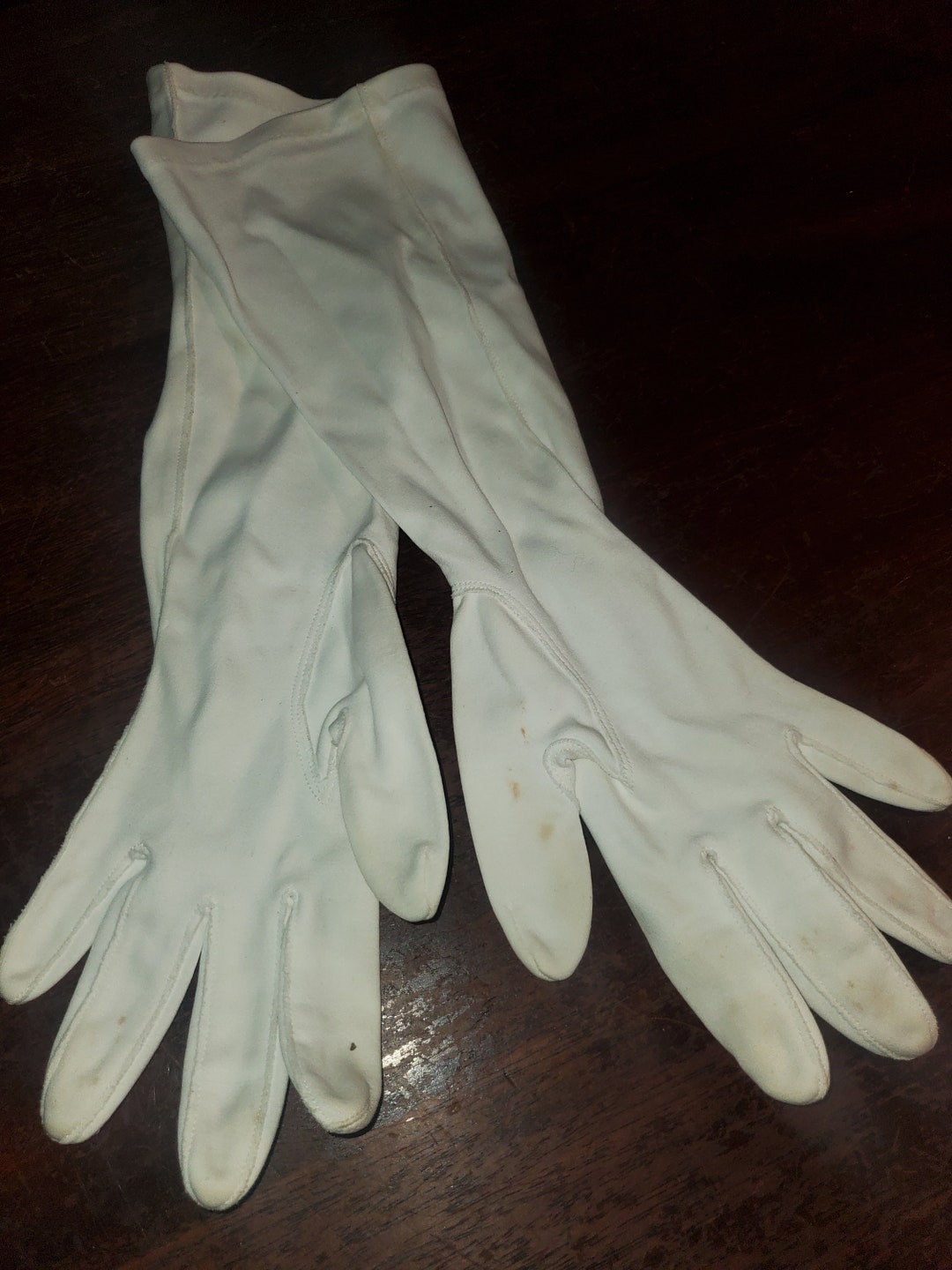 Vintage Made Nylon White Gloves Made in Germany 1950s Etsy