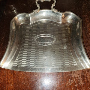 Antique french silver plated crumb tray butler trey art nouveau