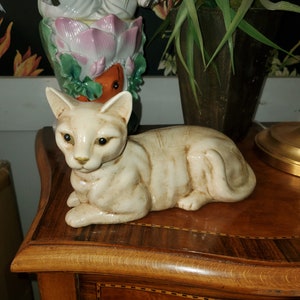 Vintage Norleans Made In Japan Cat Figurine-Ceramic - Cream