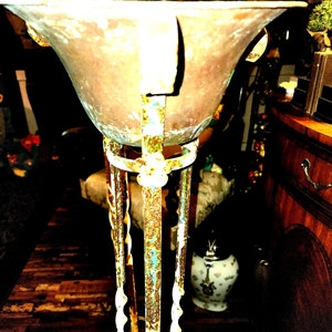 Antique Wrought Iron Wash Stand With Copper Basin Bow...