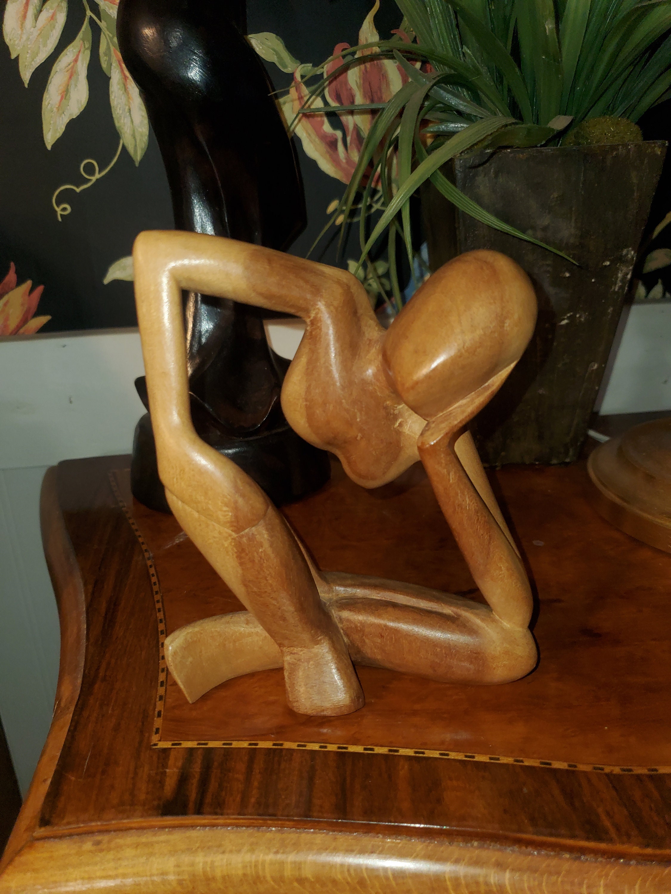 ヴィンテージ【FOLK ART】フォークアート 木製オブジェ「THINKMAN」 Vintage Wooden Sculpture the Thinker, 80's - Etsy