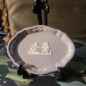 Vintage Wedgwood Lilac Jasperware Oval Dish Tray (tiny Chip on