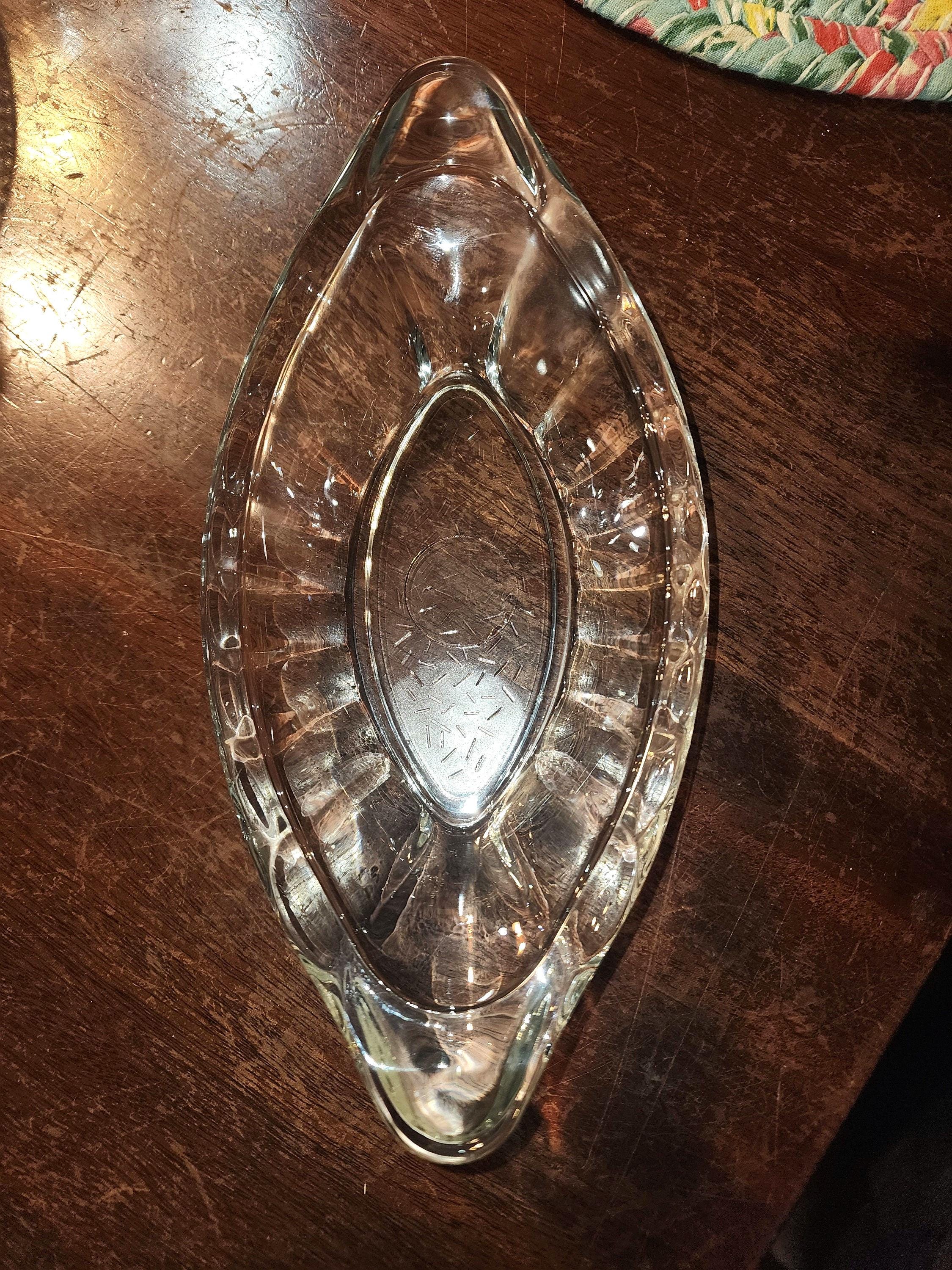 ヴィンテージガラスバナナスプリット皿：長方形サンデーボウル7個