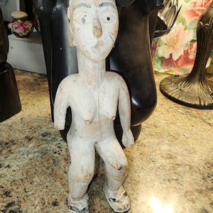Old Wooden Female Ewe Venavi Doll Shrine Figure Fertility Fetish Ghana Togo